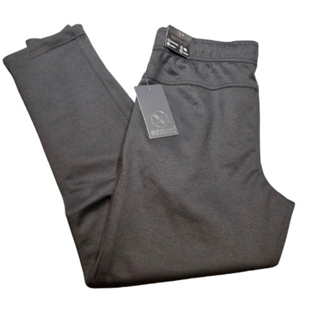 90 Degree by Reflex Mens L Black‎ Performance Jogger Sweat Pants Zipper Pockets